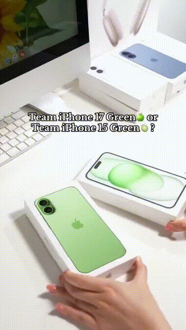 Video mở hộp mô hình iPhone 17 màu xanh lá