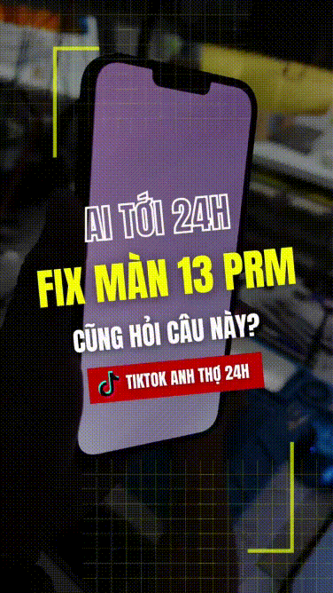 Ae ơi, iPhone 13 Pro Max nhà mình đang bị trắng màn hình, loang màu, sọc ngang dọc hay hiển thị...