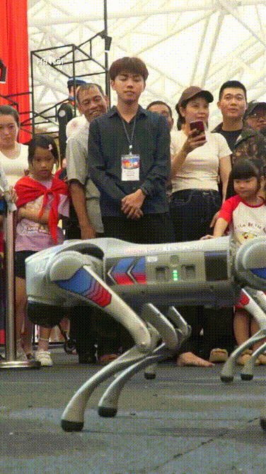 AiZ - Robot chó Go2 Edu ASTEC nhảy múa ở triển lãm thành tựu đất nước, đông nghịt người xem và...