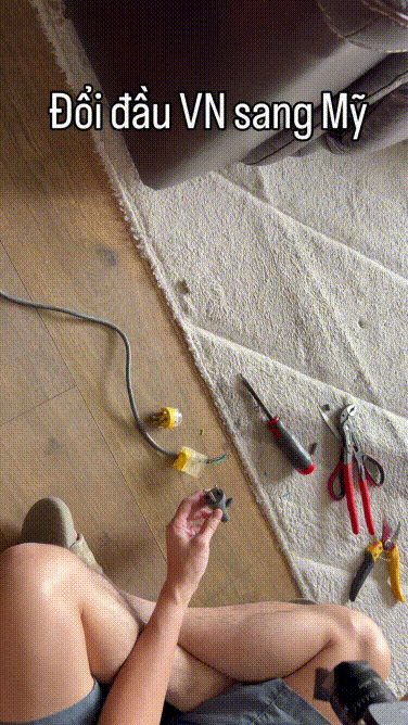 #DIY: Đổi cái đầu cắm điện từ VN sang Mỹ