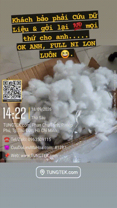 Khách bảo phải Cứu Dữ Liệu & gởi lại mọi thứ cho anh.....