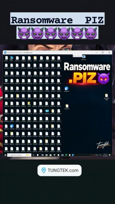 Tiếp tục lấy mẫu Ransomware .PIZ tận chiều tối. Chưa bao giờ mã .PIZ nhiều như vầy.